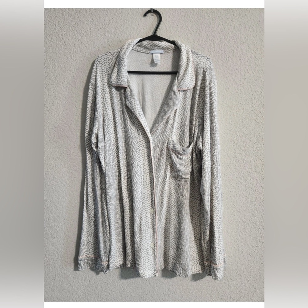 Eberjey Gisele Long-sleeve Printed Pajama Set; Size Medium;Excellent Condition